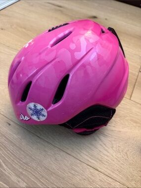 Giro Kids Pink Helmet with Snowflake Accent